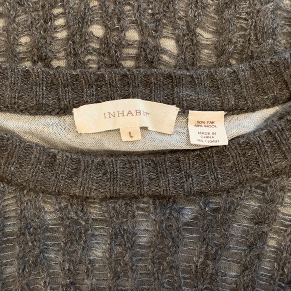 Inhabit Grey Yak Wool Blend Knit Sweater size L - Picture 5 of 13